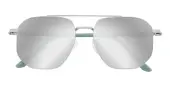 Aviator Sunglasses, Full Frame Silver Metal - SUP1514