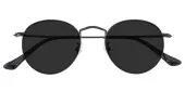 Round Sunglasses, Full Frame Black Metal - SUP1510