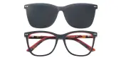 Cat Eye Eyeglasses, Full Frame Black Plastic - FZ2092