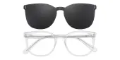 Oval Eyeglasses, Full Frame Crystal Plastic - FZ2100
