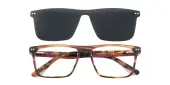 Rectangle Eyeglasses, Full Frame Tortoise Plastic - FZ2108