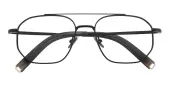 Aviator Eyeglasses, Full Frame Black Titanium - FT0662