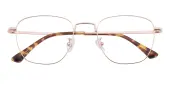 Rectangle Eyeglasses, Full Frame Rose Gold Titanium - FT0672