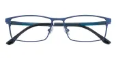 Rectangle Eyeglasses, Full Frame Blue Titanium - FT0678