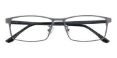 Rectangle Eyeglasses, Full Frame Gunmetal Titanium - FT0679