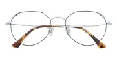 Cat Eye|Polygon Eyeglasses, Full Frame Black Titanium - FT0682