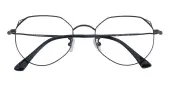 Cat Eye|Polygon Eyeglasses, Full Frame Black Titanium - FT0683
