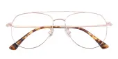 Aviator Eyeglasses, Full Frame Rose Gold Titanium - FT0686