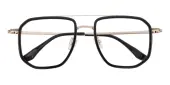 Aviator Eyeglasses, Full Frame Black Plastic - FZ2050