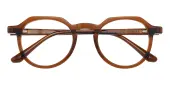 Polygon Eyeglasses, Full Frame Brown Plastic - FZ2056