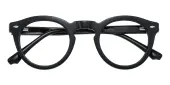 Round Eyeglasses, Full Frame Black Plastic - FZ2064
