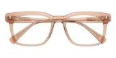 Rectangle Eyeglasses, Full Frame Champagne Plastic - FZ2066