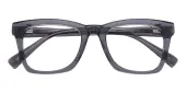 Rectangle Eyeglasses, Full Frame Gray Plastic - FZ2074