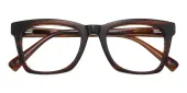 Rectangle Eyeglasses, Full Frame Brown Plastic - FZ2075