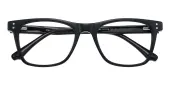 Rectangle Eyeglasses, Full Frame Black Plastic - FZ2076