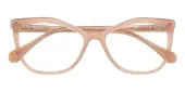 Cat Eye Eyeglasses, Full Frame Pink/Beige Plastic - FZ2080