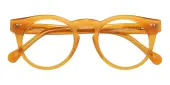 Round Eyeglasses, Full Frame Orange Plastic - FZ2084