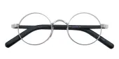 Round Eyeglasses, Full Frame Silver Plastic - FZ2085