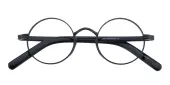 Round Eyeglasses, Full Frame Black Plastic - FZ2086