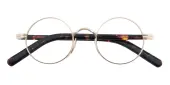 Round Eyeglasses, Full Frame Golden Plastic - FZ2087