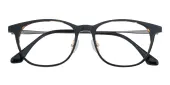 Oval|Horn Eyeglasses, Full Frame Black Plastic - FZ2091