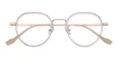 Round Eyeglasses, Full Frame Rose Gold/Crystal Plastic - FZ2109