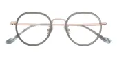 Round Eyeglasses, Full Frame Light Green Plastic - FZ2110