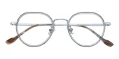 Round Eyeglasses, Full Frame Silver/Crystal Plastic - FZ2111
