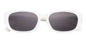 Cat Eye|Rectangle Sunglasses, Full Frame White TR90 - SUP1547