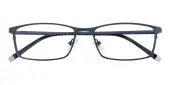 Rectangle Eyeglasses, Full Frame Blue Metal - FM1866