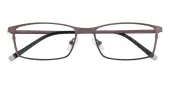 Rectangle Eyeglasses, Full Frame Brown Metal - FM1867