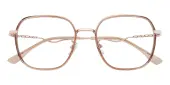 Polygon Eyeglasses, Full Frame Champagne TR90|Metal - FP2731