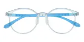 Round Eyeglasses, Full Frame Light Blue TR90|Silica-gel - FP2736