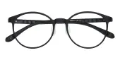 Round Eyeglasses, Full Frame Black TR90|Silica-gel - FP2738