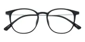 Round Eyeglasses, Full Frame Black TR90|Titanium - FP2758