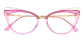 Cat Eye Eyeglasses, Full Frame Pink TR90|Metal - FP2773
