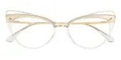 Cat Eye Eyeglasses, Full Frame Crystal TR90|Metal - FP2777