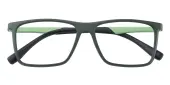 Rectangle Eyeglasses, Full Frame Green TR90 - FP2792