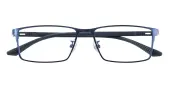 Rectangle Eyeglasses, Full Frame Blue Metal - FM1876