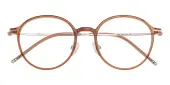 Round Eyeglasses, Full Frame Champagne TR90|Titanium - FP2788