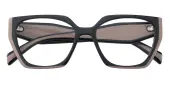 Cat Eye Eyeglasses, Full Frame Black/Brown Plastic - FP2793