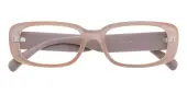 Rectangle Eyeglasses, Full Frame Champagne Plastic - FP2801