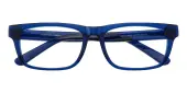 Rectangle Eyeglasses, Full Frame Blue Plastic - FZ2112