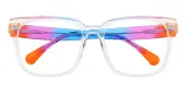 Square Eyeglasses, Full Frame Crystal/Rainbow Plastic - FZ2117