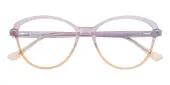 Cat Eye Eyeglasses, Full Frame Purple Plastic - FZ2125