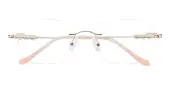 Oval Eyeglasses, Rimless Frame Golden Titanium - RM0335