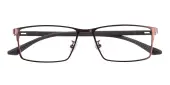 Rectangle Eyeglasses, Full Frame Brown Metal - FM1879