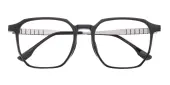 Polygon Eyeglasses, Full Frame Black TR90|Titanium - FP2742
