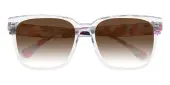 Square Sunglasses, Full Frame Crystal/Floral Plastic - SUP1545