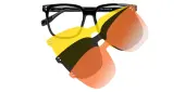 Square Eyeglasses, Full Frame Black TR90 - FP2786